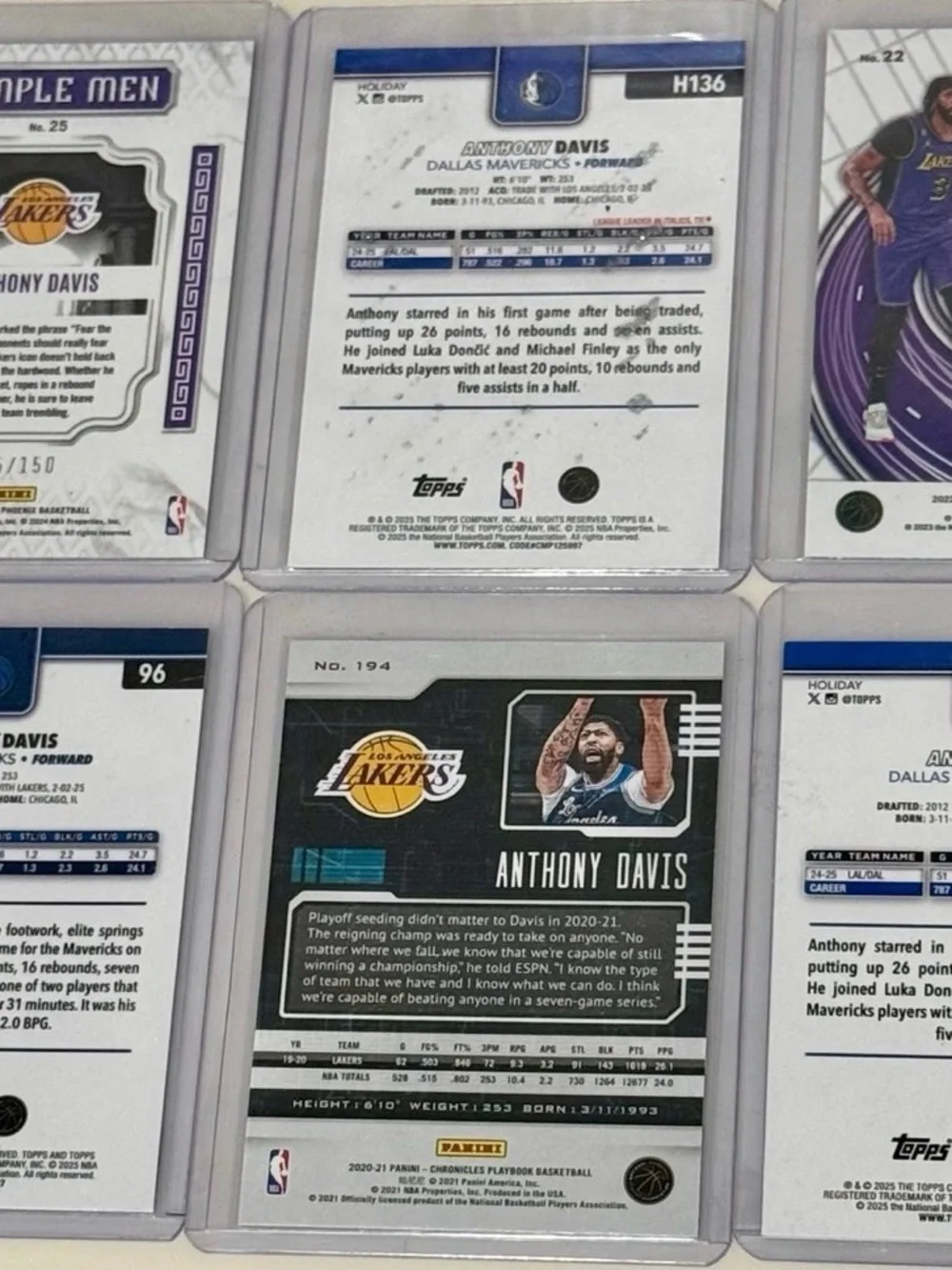 Anthony Davis lot of 18 one numbered - Picture 2 of 11